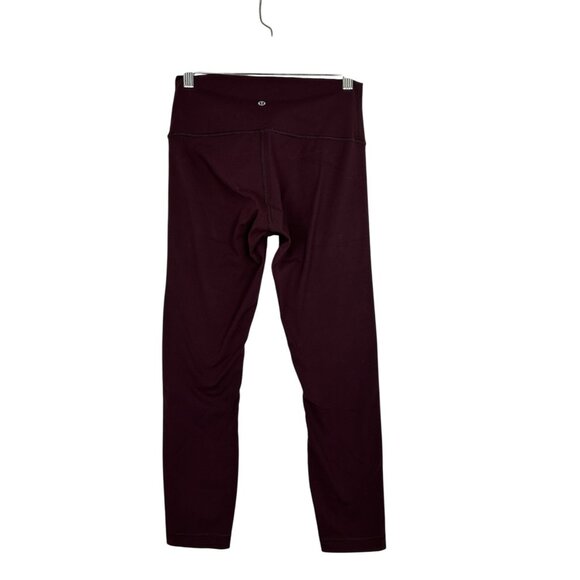 Lululemon Leggings Women’s Sz 8 Wunder Under High-Rise Tight 22" Mulled Wine Gym - Picture 2 of 7